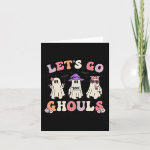 Lass Go Ghouls Retro Halloween Ghost Women Kleinki Karte