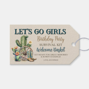 Lass Go Girls Country Cowgirl Western Survival Kit Geschenkanhänger
