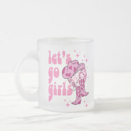 Lass Go Girls Cowgirl Personalisiert Bachelorette Mattglastasse