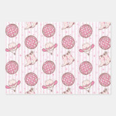 Lass Go Girls Disco Cowgirl Junggeselinnen-Abschie Geschenkpapier Set (Vorderseite)