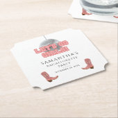 Lass Go Girls Disco Cowgirl Junggeselinnen-Abschie Untersetzer (angewinkelt)