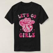 Lass Go Girls Western Cowgirl Hat Disco Party Bach T-Shirt (Design vorne)