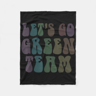 Lass Go Green Team Retro War Game 60er Summer Camp Fleecedecke