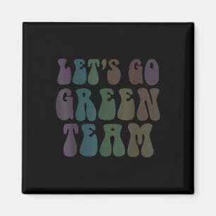 Lass Go Green Team Retro War Game 60er Summer Camp Magnet