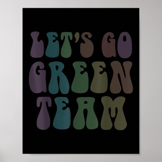 Lass Go Green Team Retro War Game 60er Summer Camp Poster (Vorne)