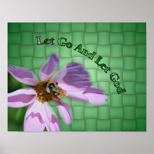Lass Go Lass Gott sei auf Blume Inspiration Poster (Vorne)