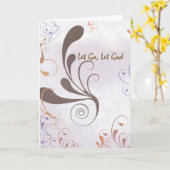 Lass Go, Lass Gott Wirbel Erholung Jahrestag Karte (Gelbe Blume)