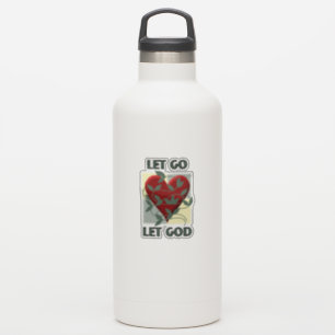Lass Go Lasse Erholung Gott Slogan Zitat Rotes Her Aufkleber