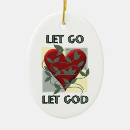 Lass Go Lasse Erholung Gott Slogan Zitat Rotes Her Keramik Ornament