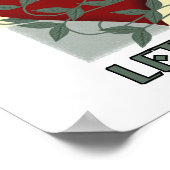 Lass Go Lasse Erholung Gott Slogan Zitat Rotes Her Poster (Ecke)