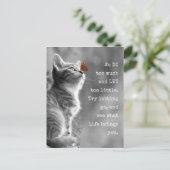 Lass Go Lasse Motivierend Zitat Postkarte (Stehend Vorderseite)