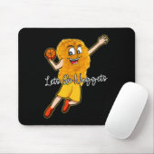 Lass Go Nuggets - Chicken Nugget Bysketbyll Player Mousepad (Mit Mouse)