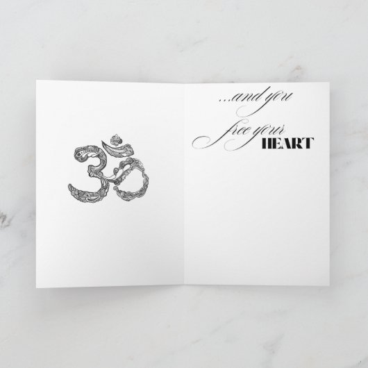 Lass Go of Anger - Buddha Mindfulness Quote T - Sh Karte (Innenseite)