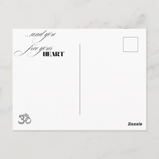 Lass Go of Anger - Buddha Mindfulness Quote T - Sh Postkarte (Rückseite)