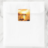 Lass Go of Old Ideas Quadratischer Aufkleber (Tasche)