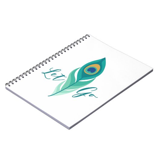 Lass Go Peacock Feather Notizblock (Linke Seite)