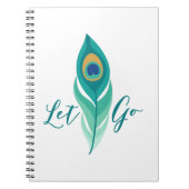 Lass Go Peacock Feather Notizblock (Vorderseite)