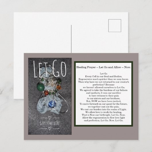 Lass Go Postkarte (Vorne/Hinten)