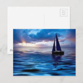 Lass Go Sailing Postkarte (Vorne/Hinten)
