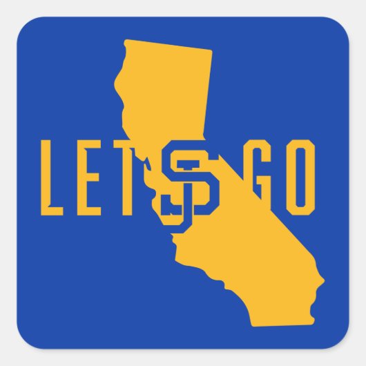 lass Go SJ Quadratischer Aufkleber (Vorderseite)