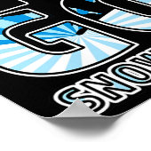 Lass Go Snowboard - Großes Snowboarden-Geschenk Poster (Ecke)