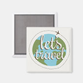 Lass Go Travel Magnet (Vorderseite/Rückseite)