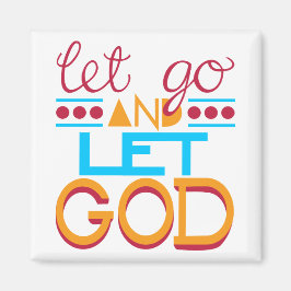 Lass Go und Lass GOD (Original Typografie) Magnet