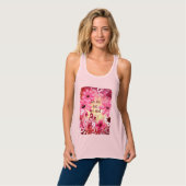 Lass Go und Lass Gott Blumenrosa Rot Tank Top (Vorderseite Vollansicht)