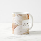 Lass Go und Lass Gott Christlich Inspiration Zitat Kaffeetasse (VorderseiteRechts)