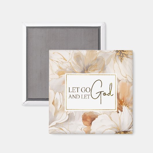 Lass Go und Lass Gott Christlich Inspiration Zitat Magnet (Vorderseite/Rückseite)