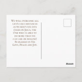 Lass Go und Lass Gott Christlich Inspiration Zitat Postkarte (Rückseite)