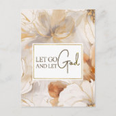 Lass Go und Lass Gott Christlich Inspiration Zitat Postkarte (Vorderseite)