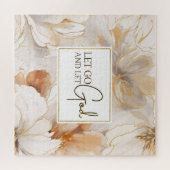 Lass Go und Lass Gott Christlich Inspiration Zitat Puzzle (Horizontal)