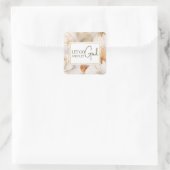 Lass Go und Lass Gott Christlich Inspiration Zitat Quadratischer Aufkleber (Tasche)