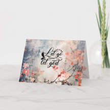 Lass Go und Lass Gott Coral Blue Floral Art Christ