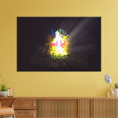 Lass Go und Lass Gott Inspirierend Zitat Leinwanddruck (Insitu (Wohnzimmer))