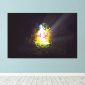 Lass Go und Lass Gott Inspirierend Zitat Leinwanddruck (Insitu (Holzboden))