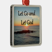 LASS GO UND LASS GOTT SUNRISE FOTO SILBERNES ORNAMENT (Rechts)