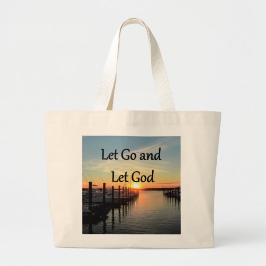 LASS GO UND LASS GOTT SUNSET FOTO JUMBO STOFFBEUTEL (Vorne)