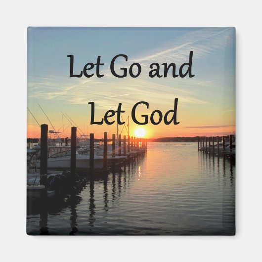 LASS GO UND LASS GOTT SUNSET FOTO MAGNET (Vorne)