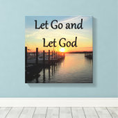 LASS GO UND LASS GOTT SUNSET LEINWANDDRUCK (Insitu (Holzboden))
