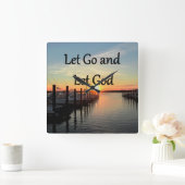 LASS GO UND LASS GOTT SUNSET QUADRATISCHE WANDUHR (Zuhause)