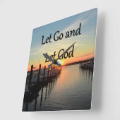 LASS GO UND LASS GOTT SUNSET QUADRATISCHE WANDUHR (Winkel)