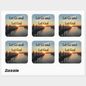 LASS GO UND LASS GOTT SUNSET QUADRATISCHER AUFKLEBER (Blatt)