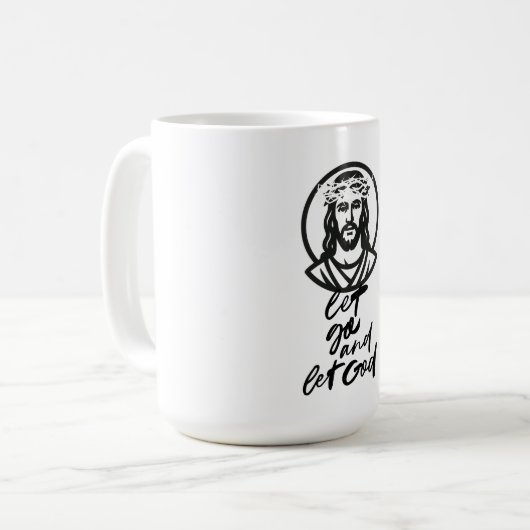 Lass Go und Lass Gott Tasse (Vorderseite Links)