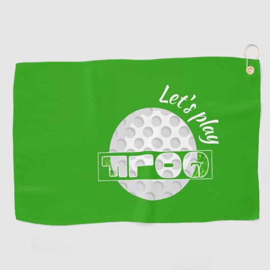 Lass Golf Split Image Golf Ball spielen Golfhandtuch (Horizontal)