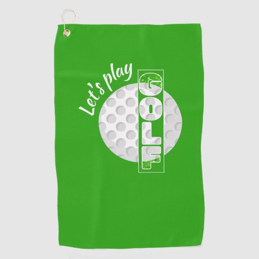 Lass Golf Split Image Golf Ball spielen Golfhandtuch (Vorderseite)