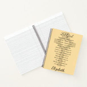 Lass Gott Schrift inspirierend, personalisiert Notizblock