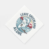 Lass Grönland in Ruhe Serviette (Ecke)