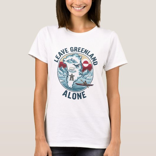 Lass Grönland in Ruhe T-Shirt (Vorderseite)